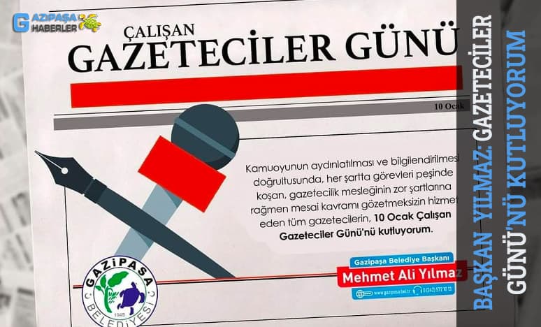 Başkan Yılmaz: Çalışan Gazeteciler Günü'nü Kutluyorum...