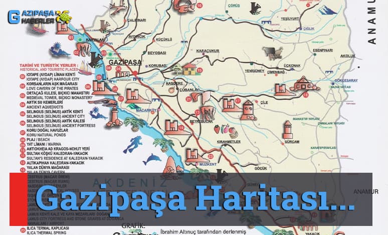 Gazipaşa Haritası ....