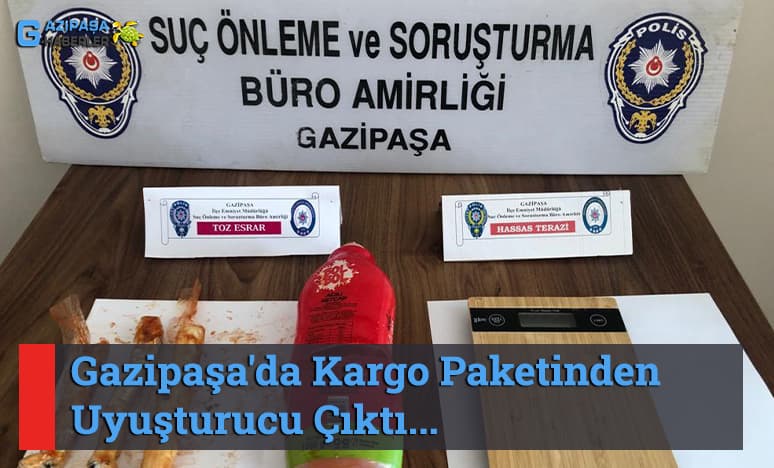 Gazipaşa'da Kargo Paketinden Uyuşturucu Çıktı