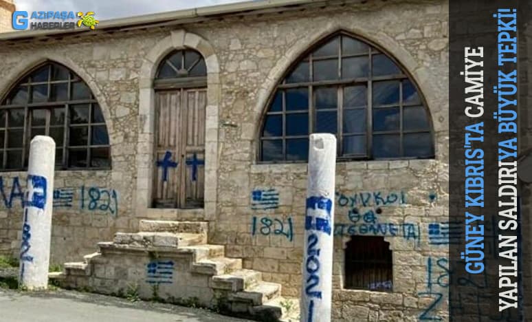 Güney Kıbrıs'ta Camiye Yapılan Saldırıya Büyük Tepki!
