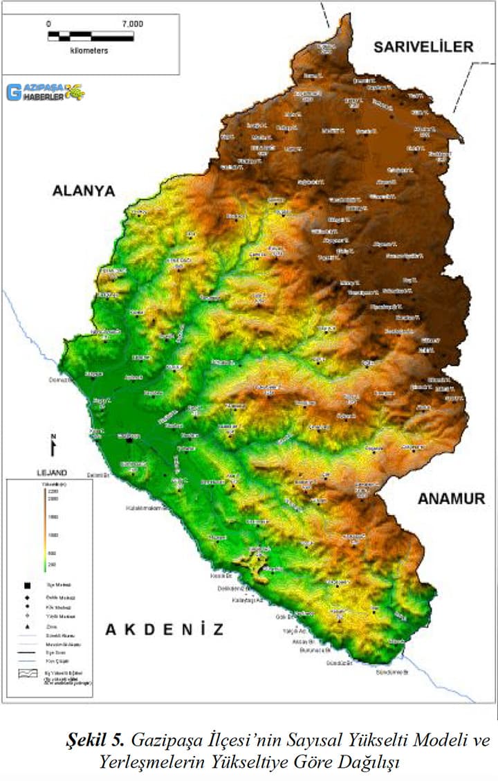 Antalya Gazipaşa'da Köy Yerleşmeleri Nerelerdir?