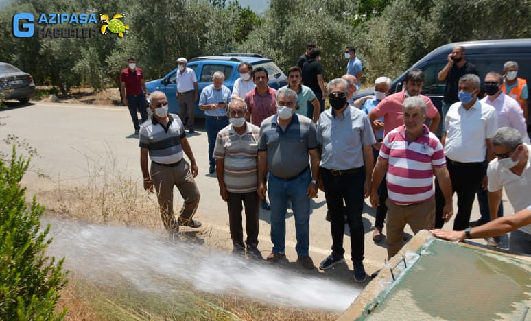 Gazipaşa Gökçeler Barajından Arazilere İlk Su Verildi...