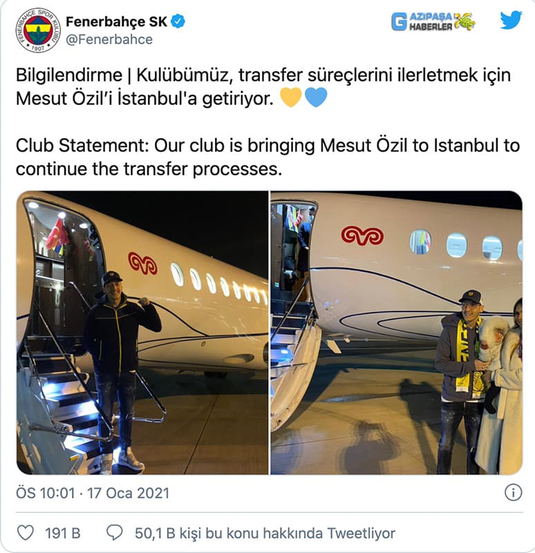 Mesut Özil Türkiye’ye Geliyor